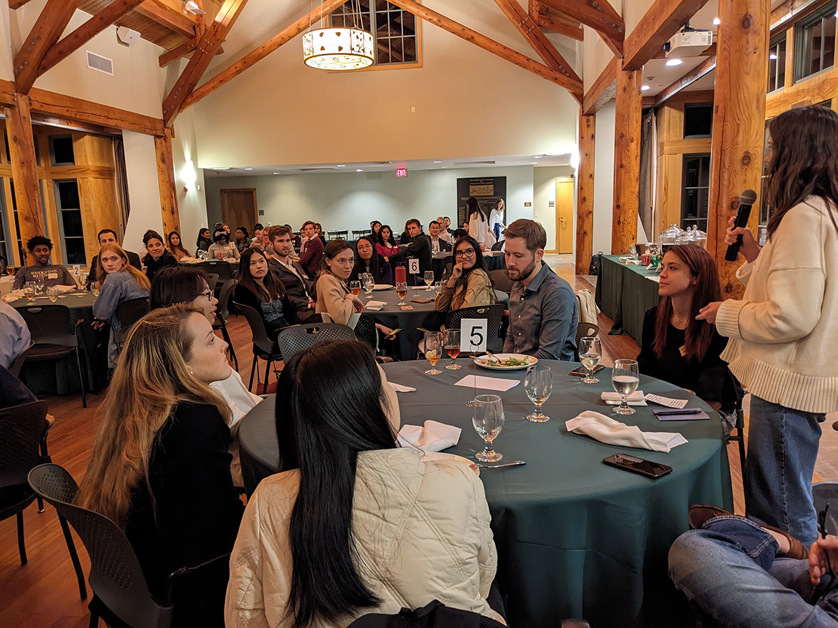 Students, faculty, staff, and community members shared a delicious dinner and in-depth conversation about tackling the nuances of a just energy transition.
