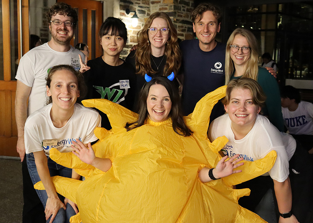 Students wrapped up the week with a fun trivia night accompanied by the first-ever Energy Week at Duke mascot dressed as a sun.