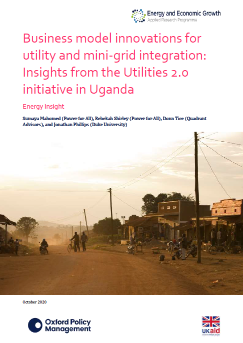 Business Model Innovations for Utility and Mini-Grid Integration: Insights from the Utilities 2.0 Initiative in Uganda Cover