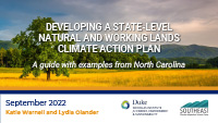 Developing a State-Level Natural and Working Lands Climate Action Plan cover