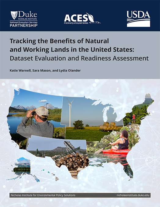 Tracking the Benefits of Natural & Working Lands in the United States: Dataset Evaluation and Readiness Assessment cover