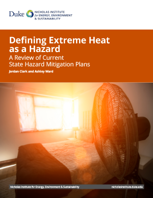 Defining Extreme Heat as a Hazard: A Review of Current State Hazard Mitigation Plans cover