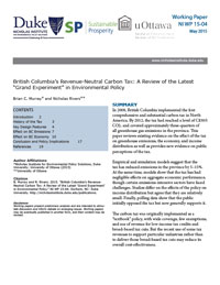 British Columbia’s Revenue-Neutral Carbon Tax: A Review of the Latest “Grand Experiment” in Environmental Policy